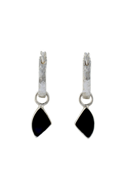 Kay Earrings 925 silver with black onyx stone.