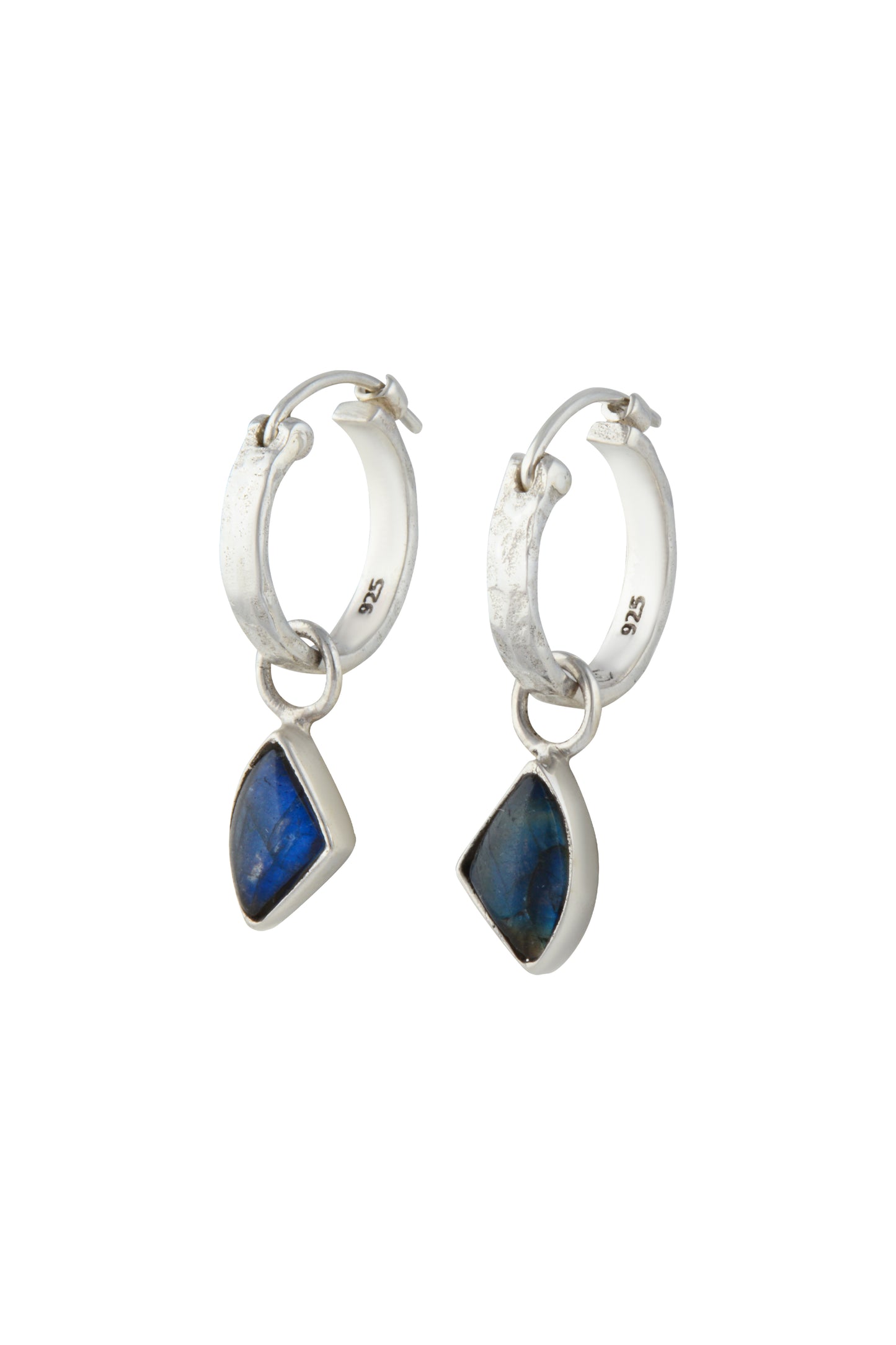 KAY Earrings 925 silver with Labradorite stone.